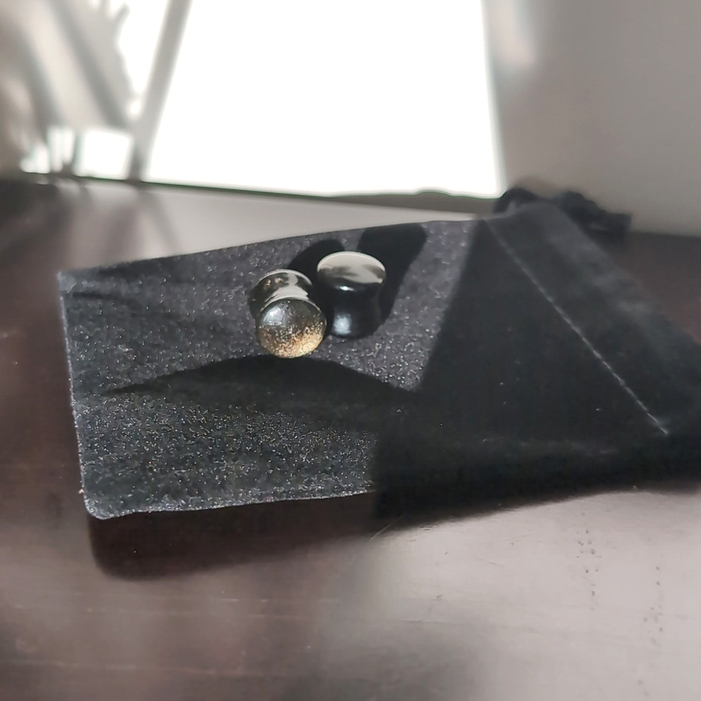 10MM 00G Golden Obsidian Stone Plugs - Picture 3 of 4